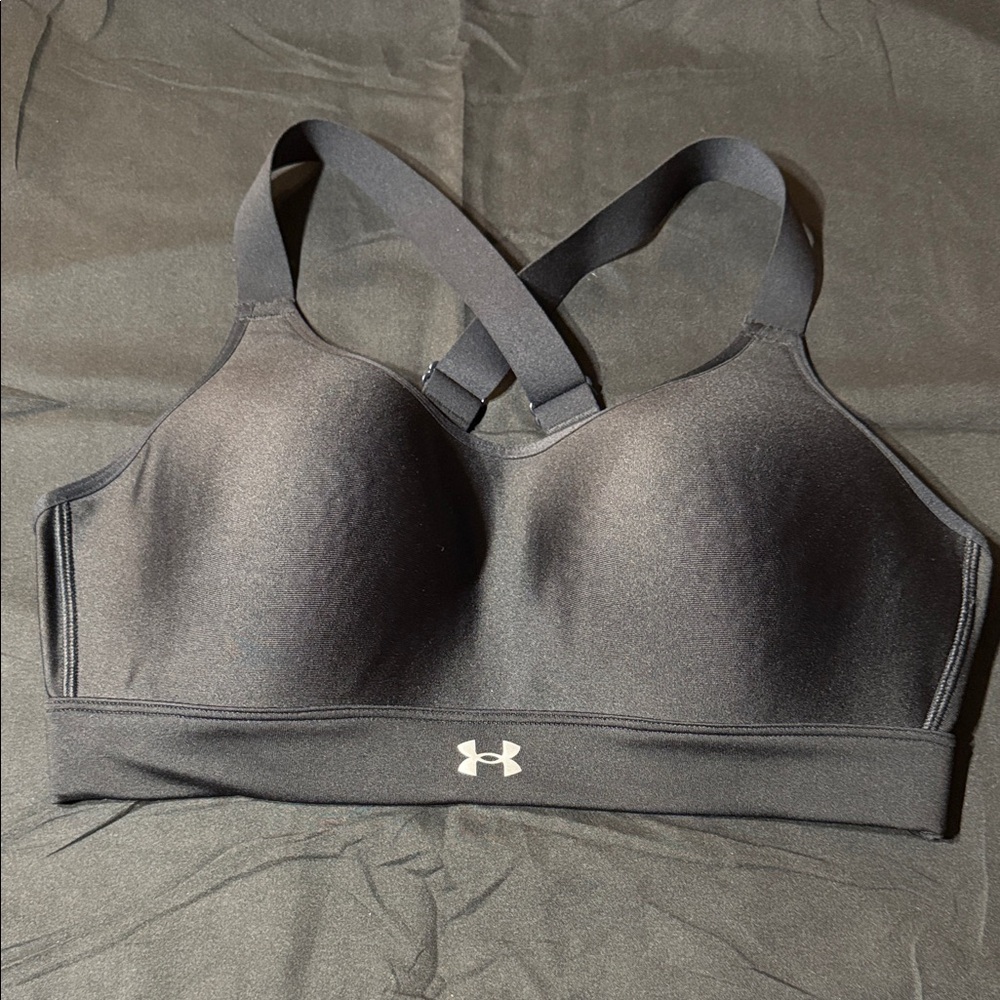 Under Armour Black Padded Crossback Sports Bra